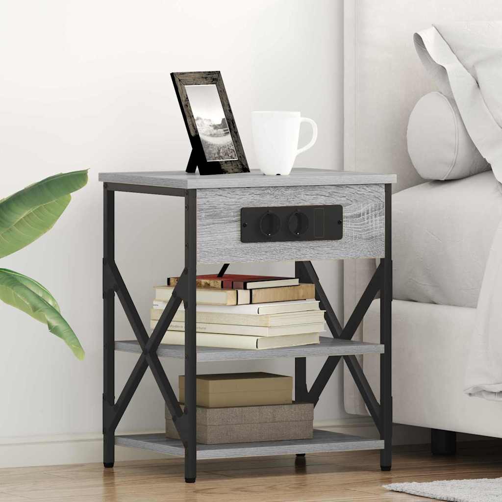 Noćni ormar Siva Sonoma 41 x 31 x 51 cm Konstruirano drvo