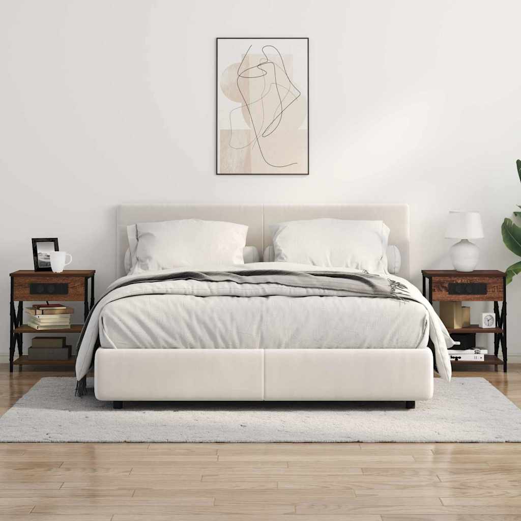 Noćni ormar 2 pcs Smeđi hrast 41 x 31 x 51 cm Konstruirano drvo