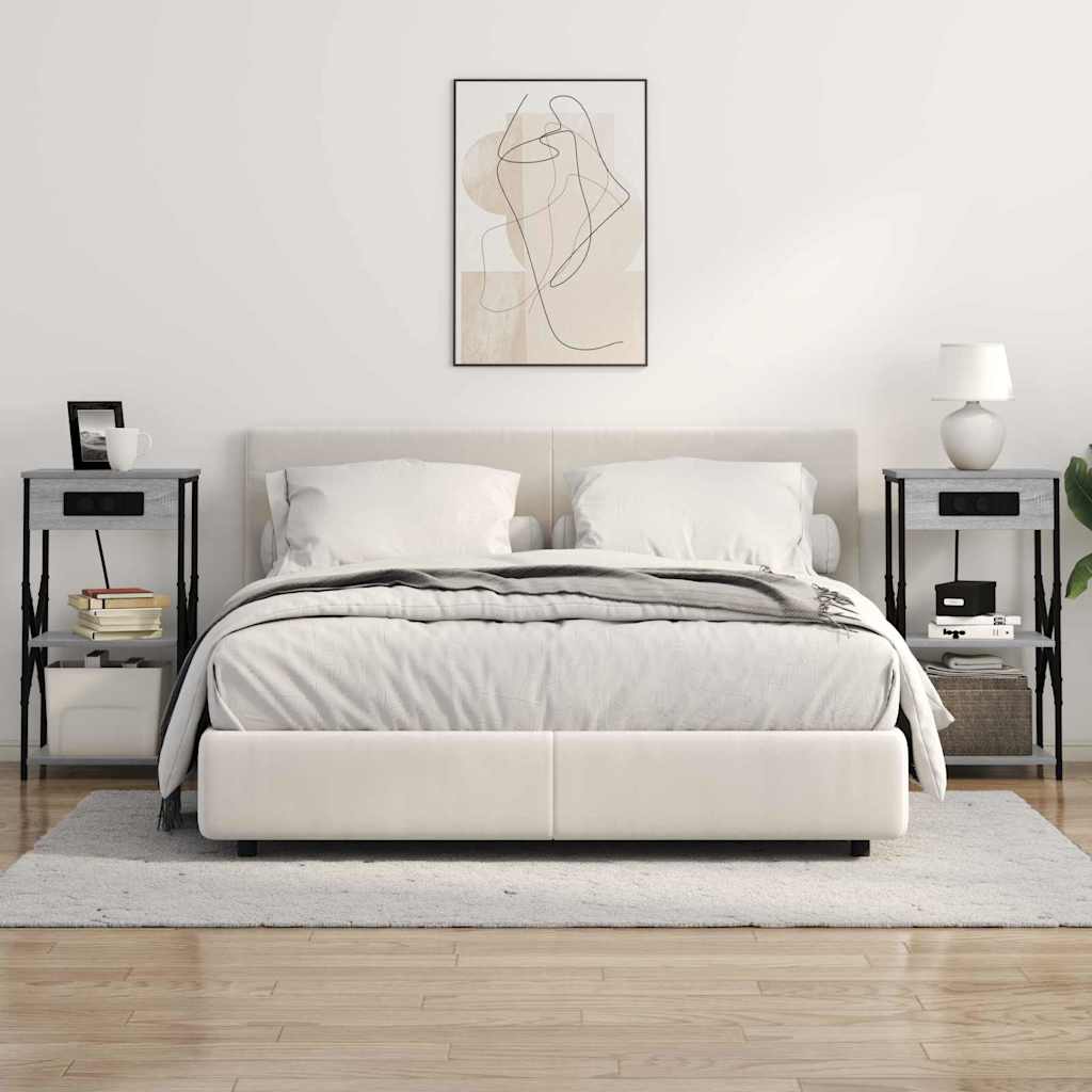 Noćni ormar Siva Sonoma 41 x 31 x 76 cm Konstruirano drvo