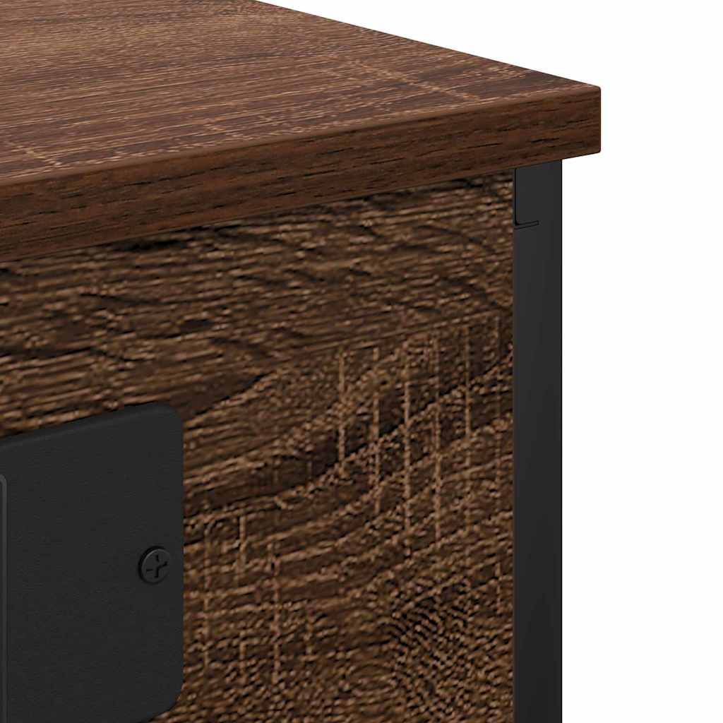 Noćni ormar 2 pcs Smeđi hrast 41 x 31 x 76 cm Konstruirano drvo