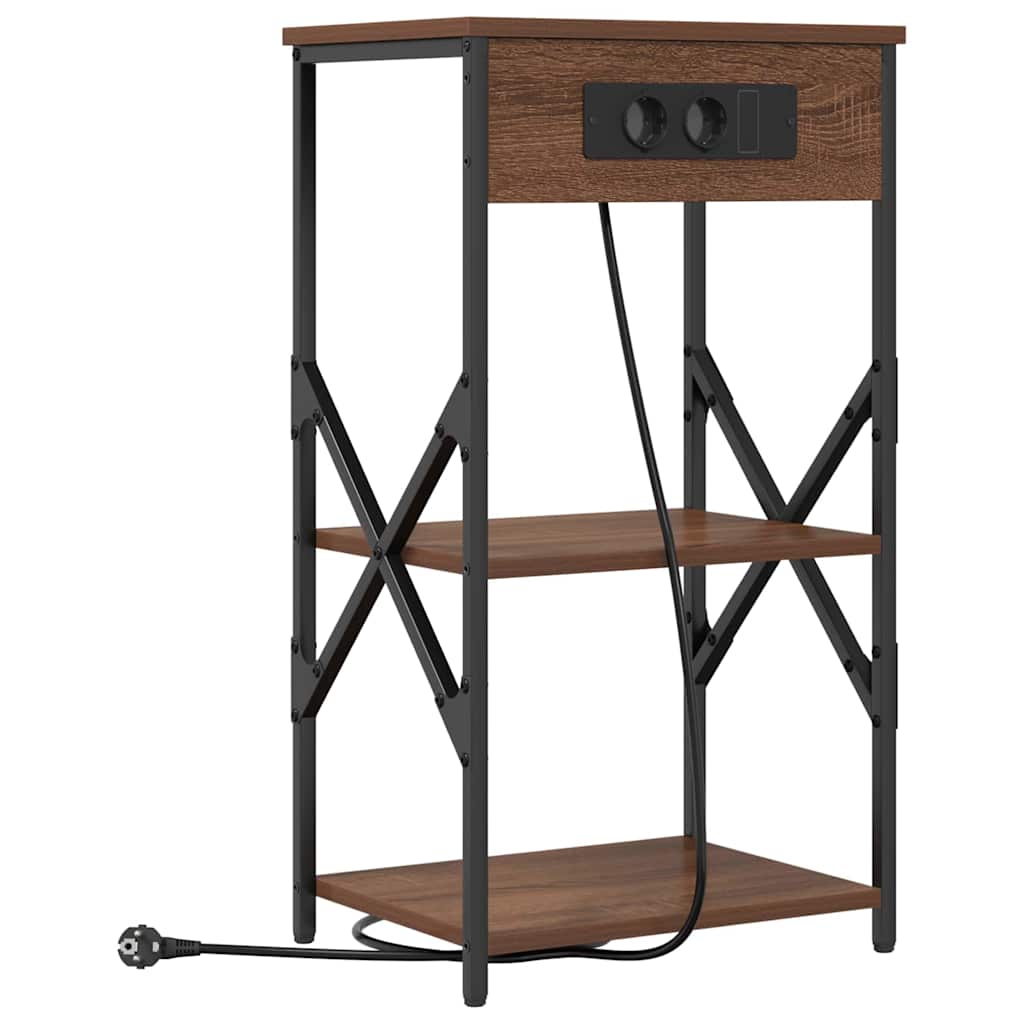 Noćni ormar 2 pcs Smeđi hrast 41 x 31 x 76 cm Konstruirano drvo