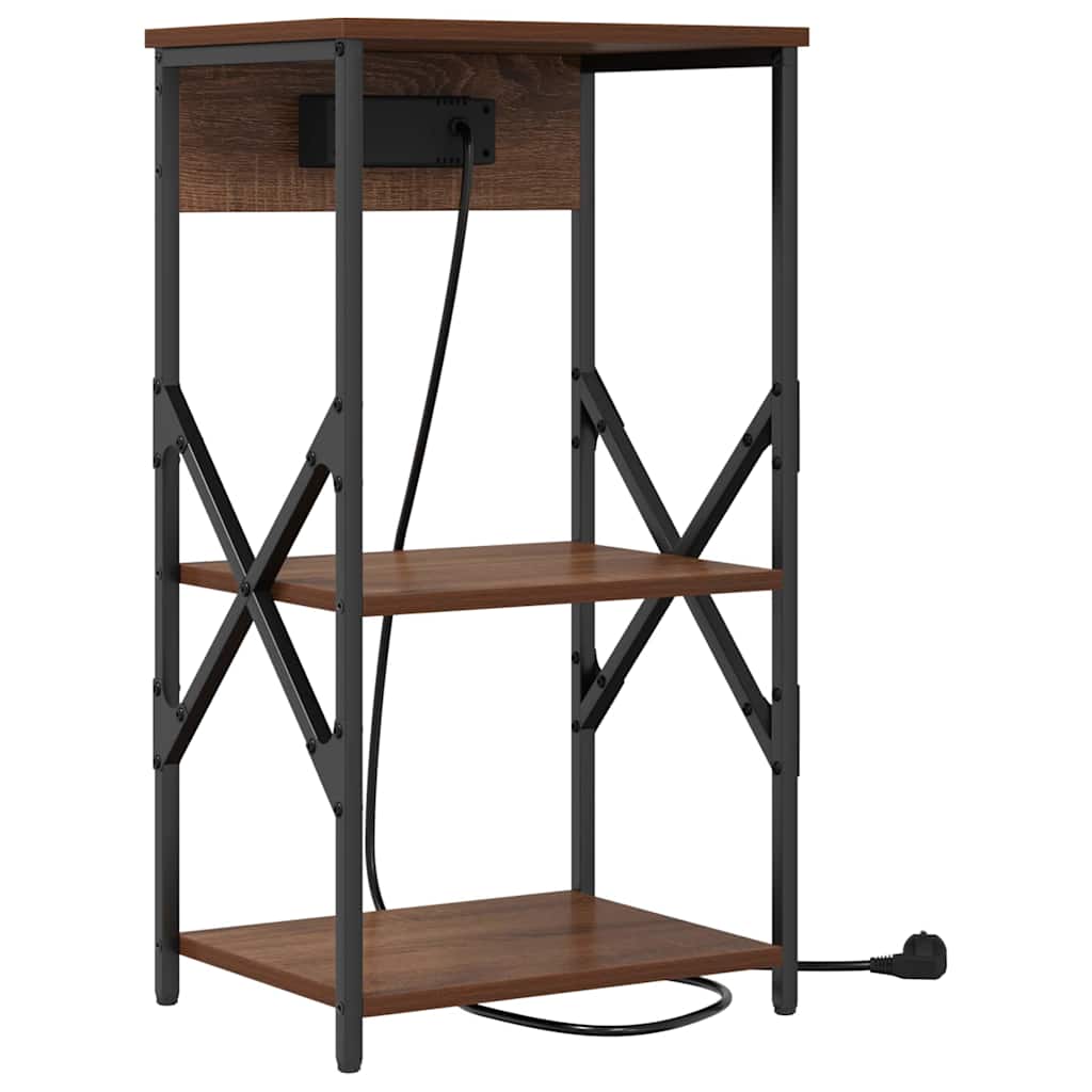Noćni ormar 2 pcs Smeđi hrast 41 x 31 x 76 cm Konstruirano drvo