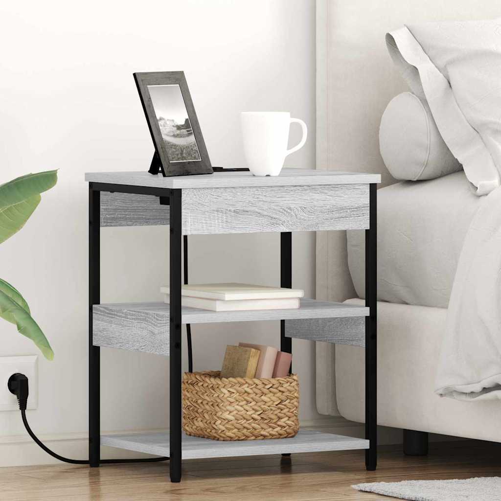 Noćni ormar Siva Sonoma 41 x 31 x 51 cm Konstruirano drvo