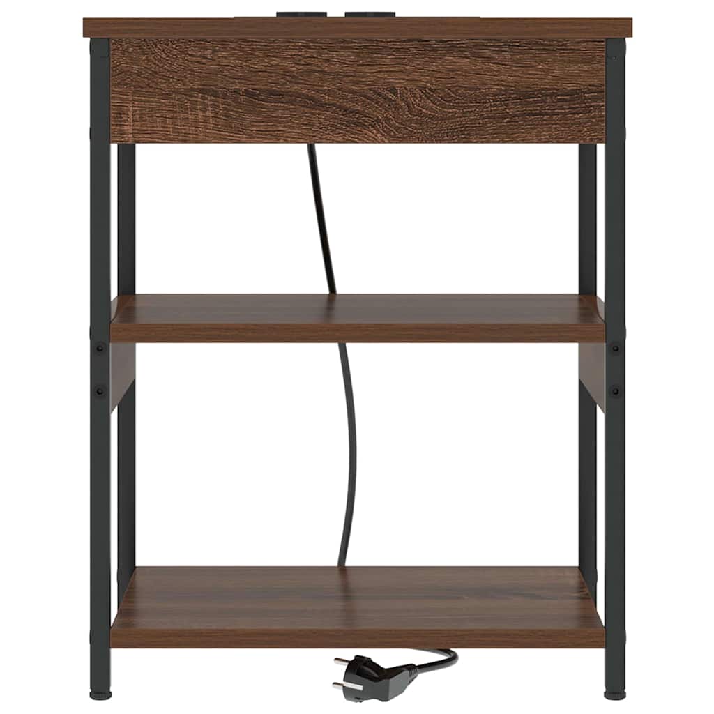 Noćni ormar 2 pcs Smeđi hrast 41 x 31 x 51 cm Konstruirano drvo