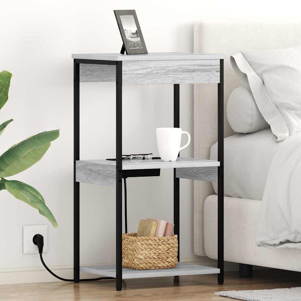 Noćni ormar Siva Sonoma 41 x 31 x 76 cm Konstruirano drvo