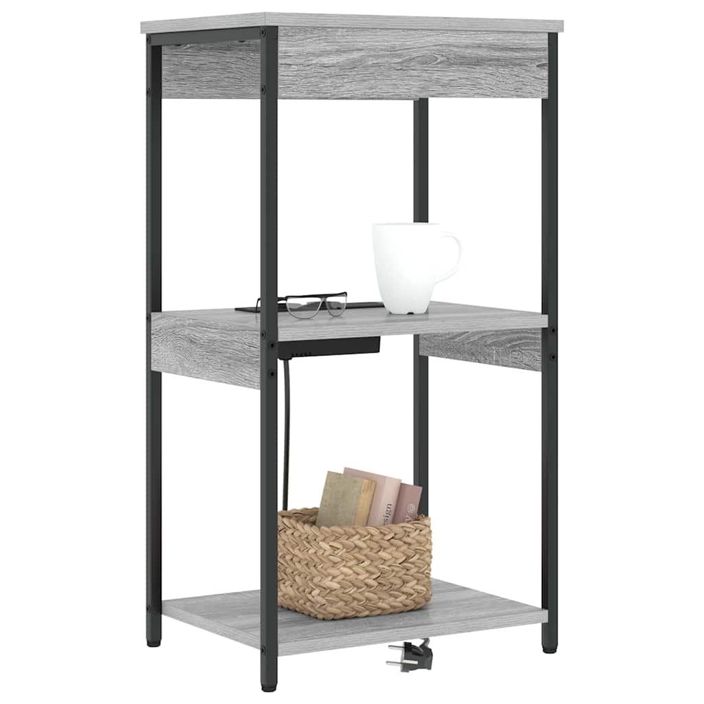 Noćni ormar Siva Sonoma 41 x 31 x 76 cm Konstruirano drvo