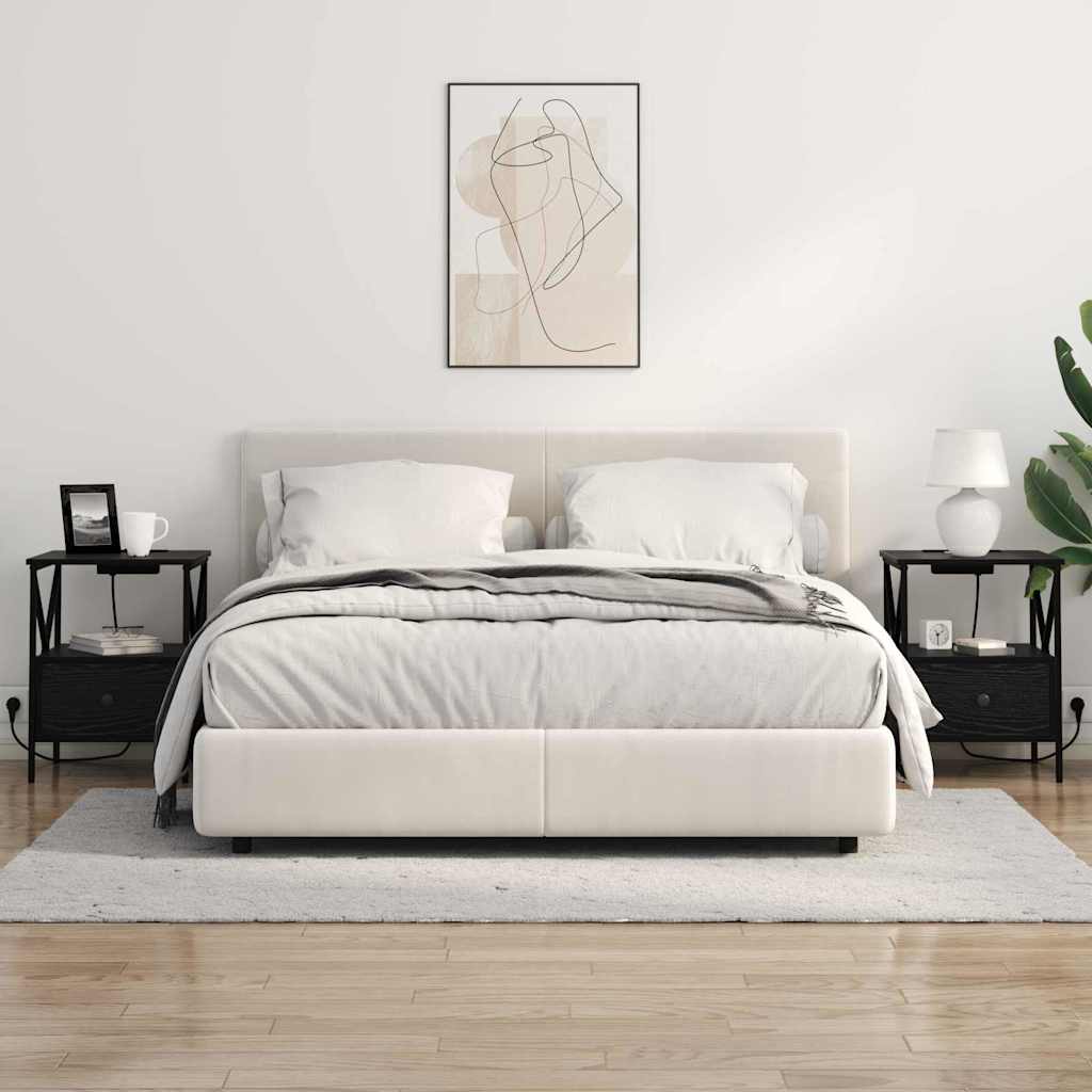 Noćni ormar Crni hrast 41,5 x 40,5 x 55 cm Konstruirano drvo