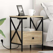 Noćni ormar s ladicama 2 pcs Sonoma hrast 41,5 x 40,5 x 55 cm