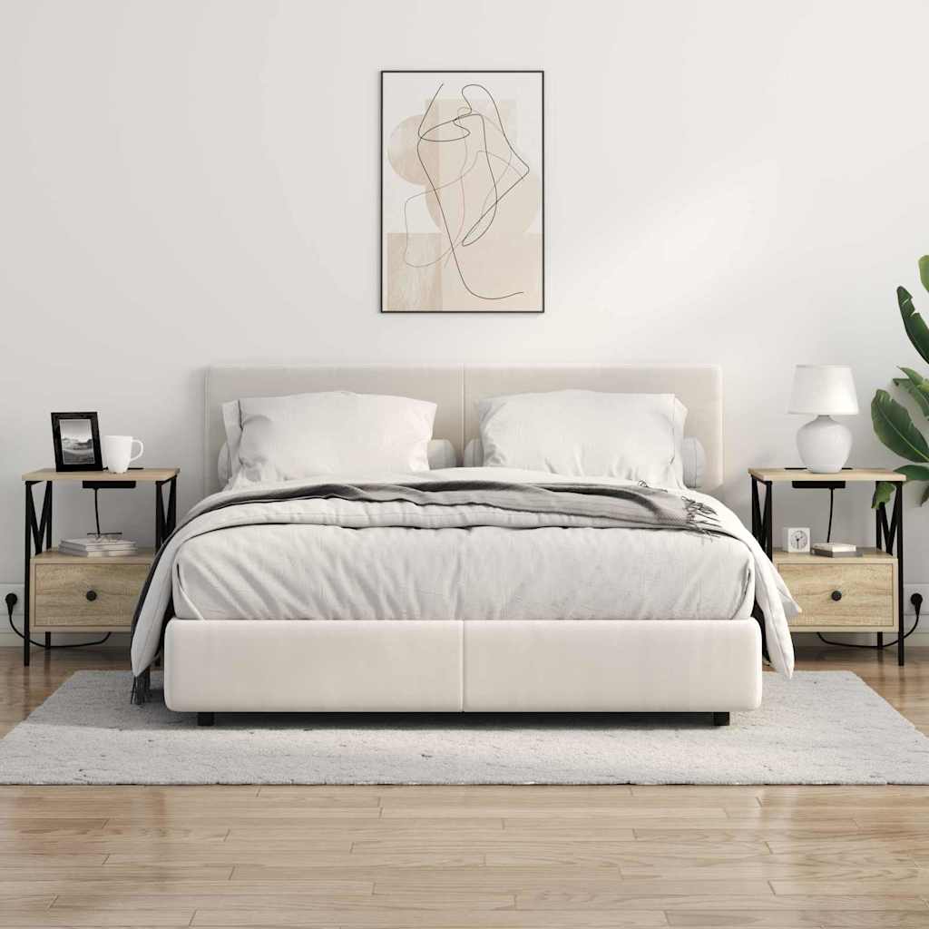 Noćni ormar s ladicama 2 pcs Sonoma hrast 41,5 x 40,5 x 55 cm