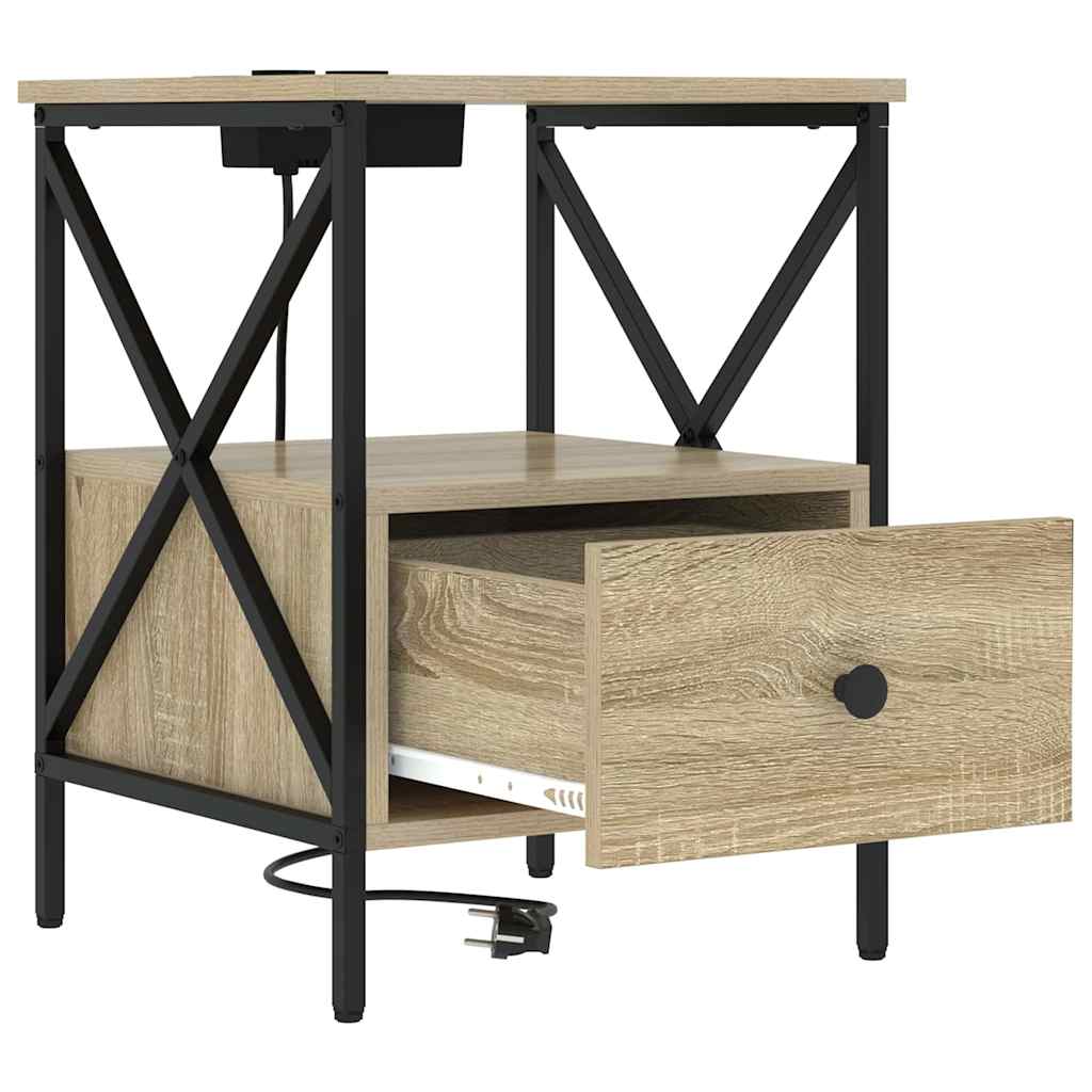 Noćni ormar s ladicama 2 pcs Sonoma hrast 41,5 x 40,5 x 55 cm