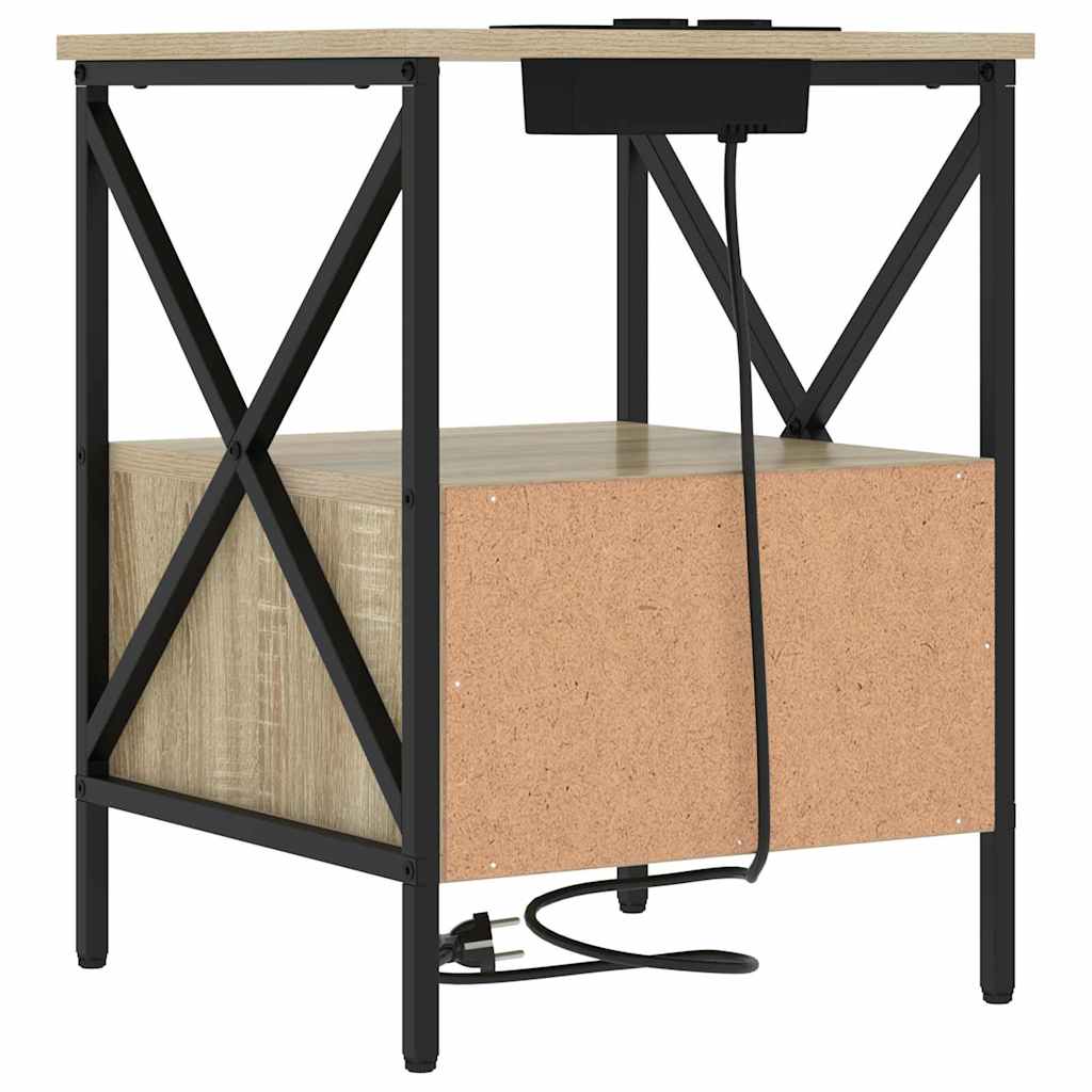 Noćni ormar s ladicama 2 pcs Sonoma hrast 41,5 x 40,5 x 55 cm