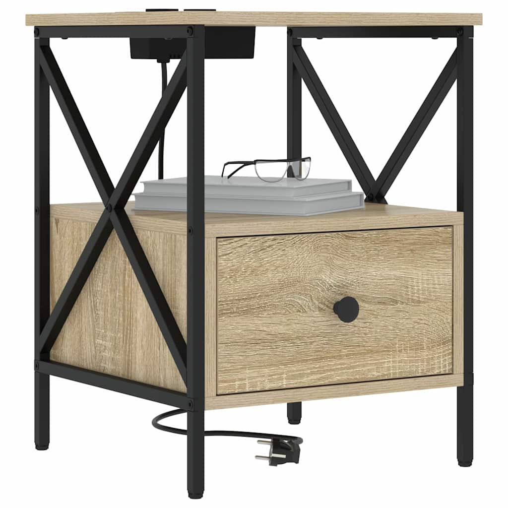 Noćni ormar s ladicama 2 pcs Sonoma hrast 41,5 x 40,5 x 55 cm