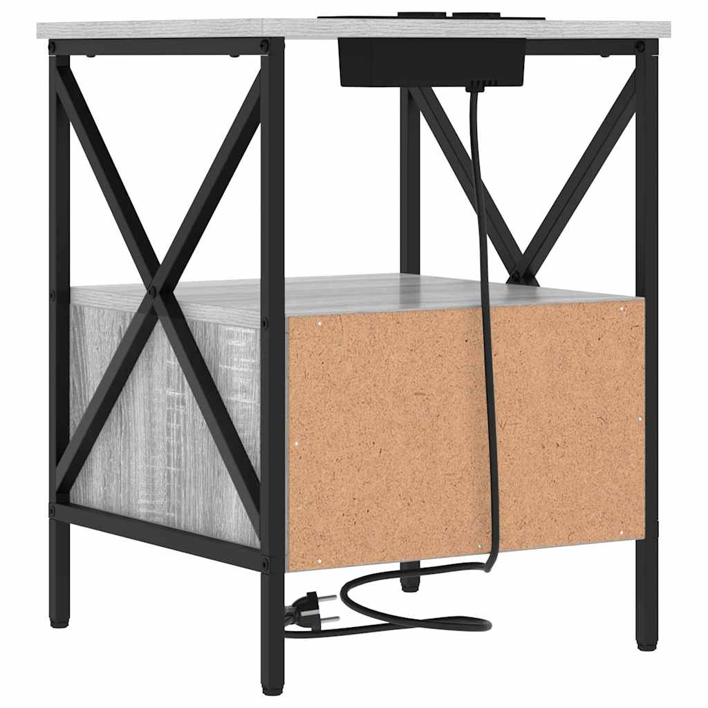Noćni ormar Siva Sonoma 41,5 x 40,5 x 55 cm Konstruirano drvo