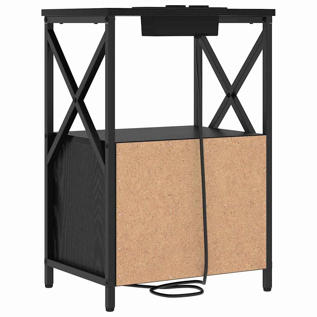 Noćni ormar 2 pcs Crni hrast 40 x 31 x 60 cm Konstruirano drvo