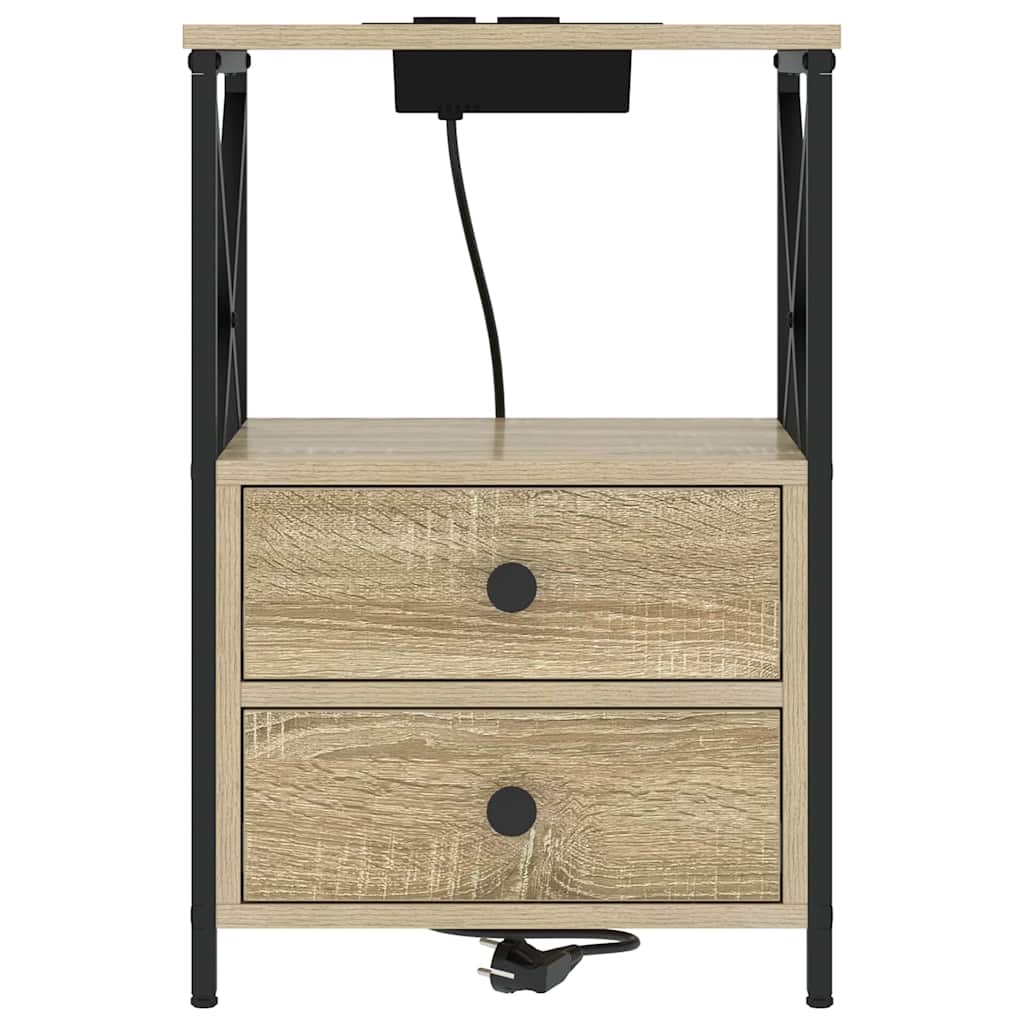 Noćni ormar s ladicama 2 pcs Sonoma hrast 40 x 31 x 60 cm