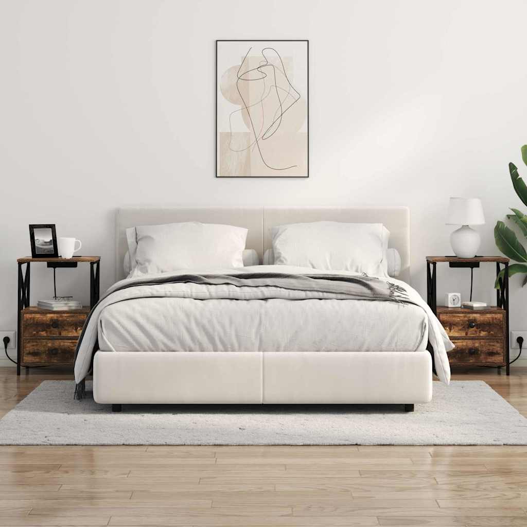 Noćni ormar s ladicama 2 pcs Dimljeni hrast 40 x 31 x 60 cm