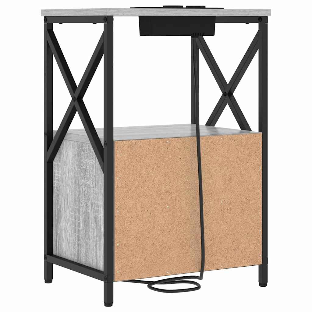 Noćni ormar Siva Sonoma 40 x 31 x 60 cm Konstruirano drvo