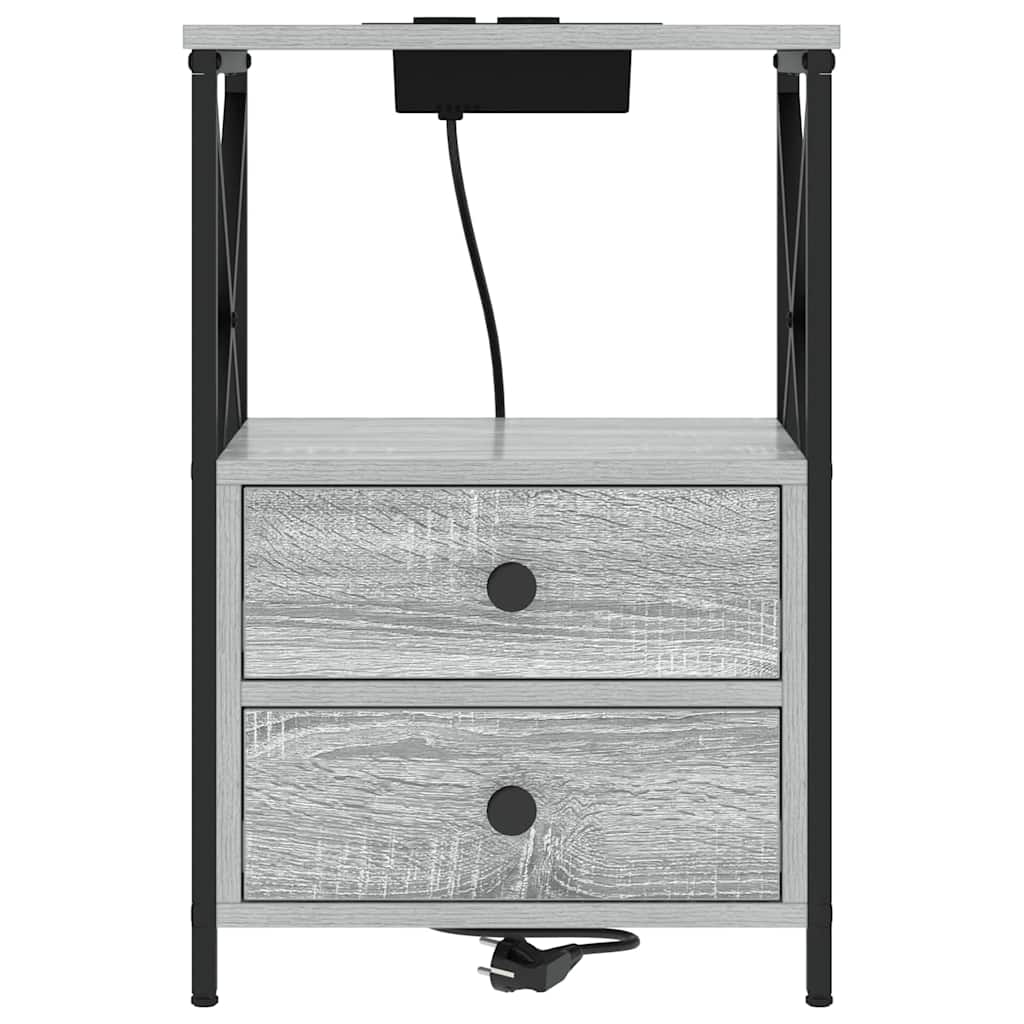 Noćni ormar Siva Sonoma 40 x 31 x 60 cm Konstruirano drvo