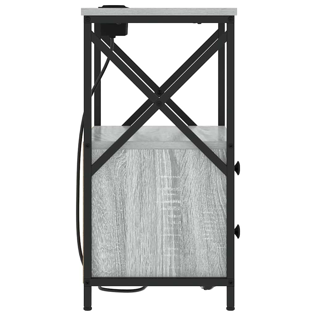 Noćni ormar Siva Sonoma 40 x 31 x 60 cm Konstruirano drvo