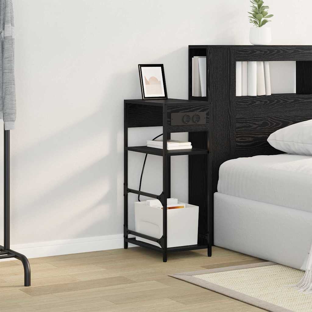 Noćni ormar Crni hrast 40 x 27 x 76 cm Konstruirano drvo