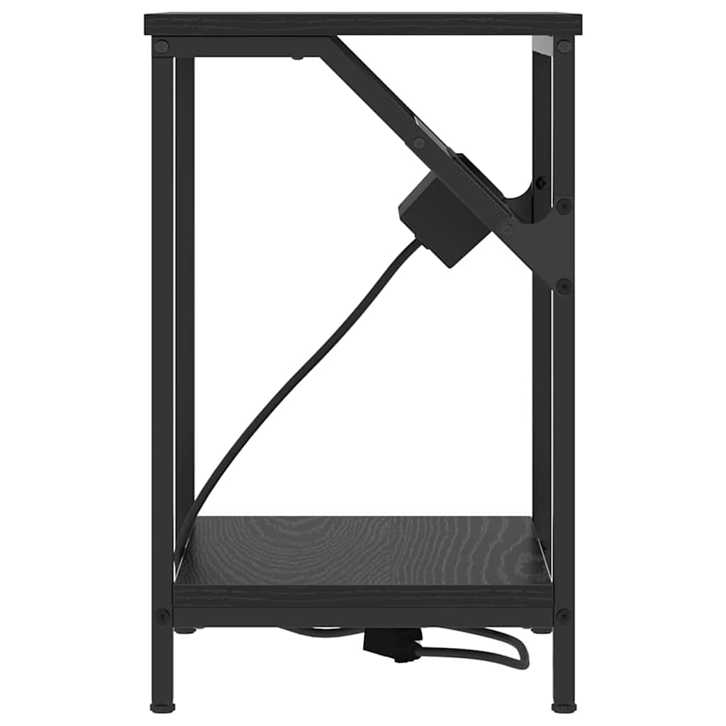 Noćni ormar Crni hrast 38 x 30 x 48 cm Konstruirano drvo