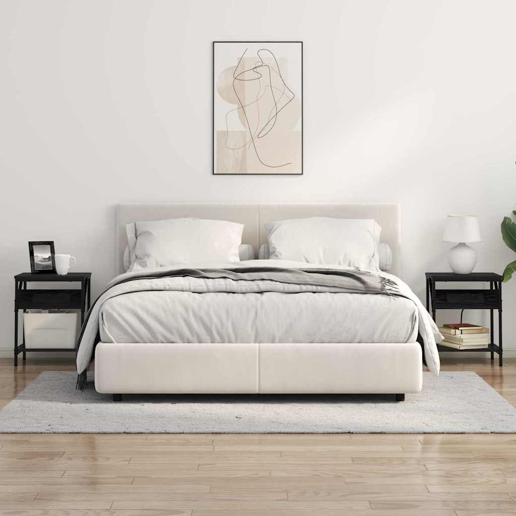Noćni ormar 2 pcs Crni hrast 38 x 30 x 48 cm Konstruirano drvo