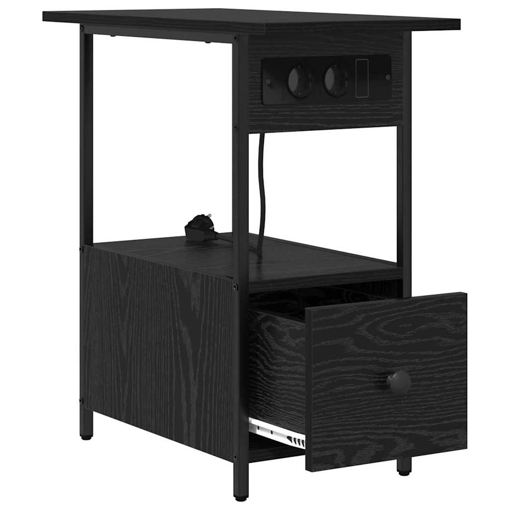 Noćni ormar Crni hrast 60 x 30 x 61 cm Konstruirano drvo