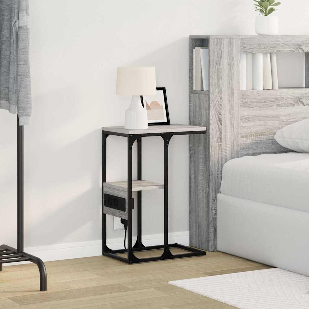 Noćni ormar s ladicama Sivi hrast sonoma 41.5 x 26 x 60.5 cm