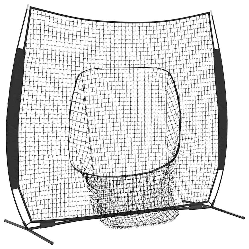 Mreža za vježbanje baseballa Crna 250 x 106 x 209 cm Poliester