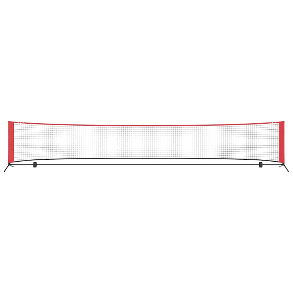 Teniska mreža Crna i crvena 494,5 x 90 x 87 cm Poliester