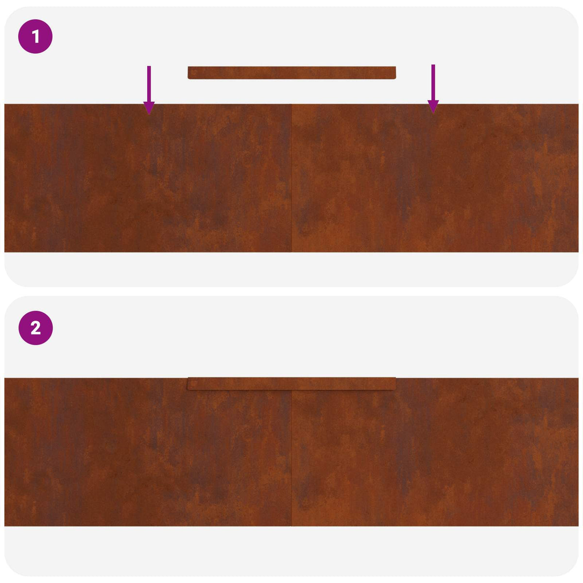 Ograda oko Travnjaka 450 x 25 cm Rđa