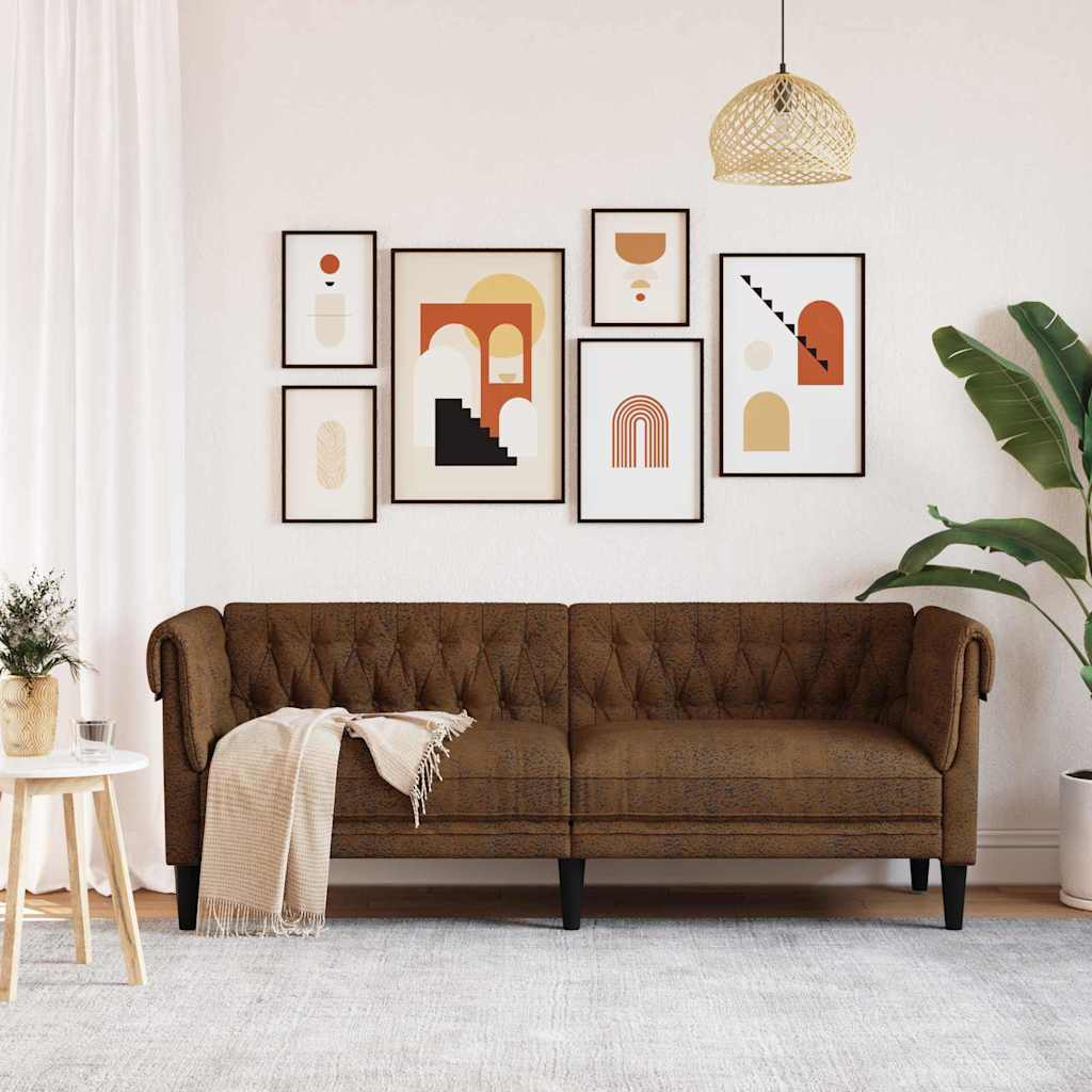 Sofa Smeđa 201,5 x 74,5 x 74,5 cm Poliester