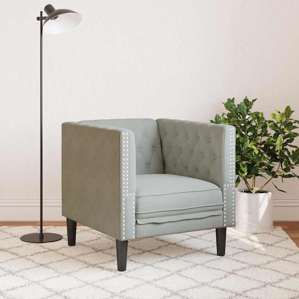 Sofa Svijetlo siva 74,5 x 71 x 70,5 cm Baršun