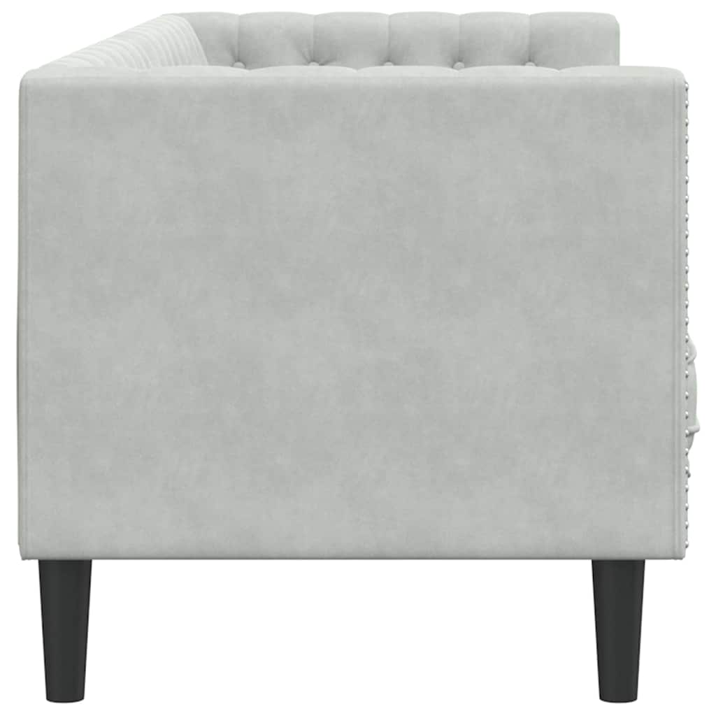 Sofa Svijetlo siva 194 x 74,5 x 70,5 cm Baršun