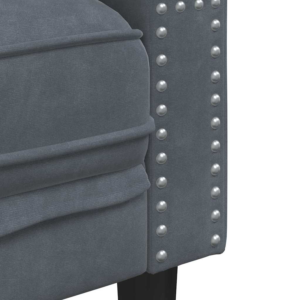 Sofa Tamno siva 194 x 74,5 x 70,5 cm Baršun