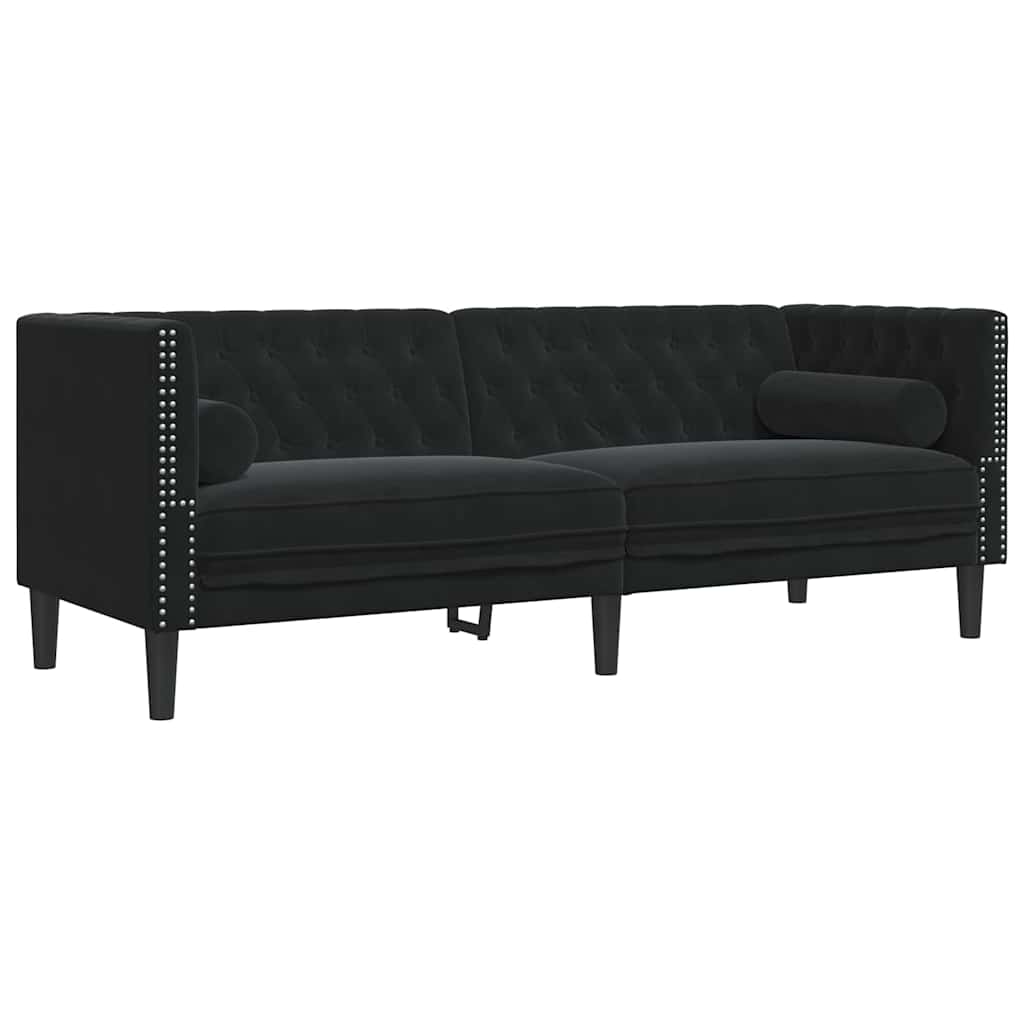Sofa Crna 194 x 74,5 x 70,5 cm Baršun