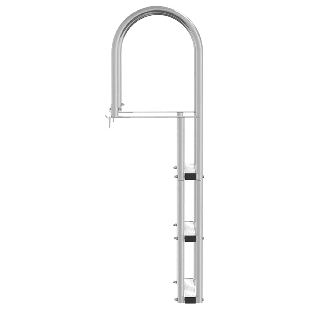 Ljestve za dok s 3 koraka Srebrno 45 x 11,5 x 134 cm Aluminij