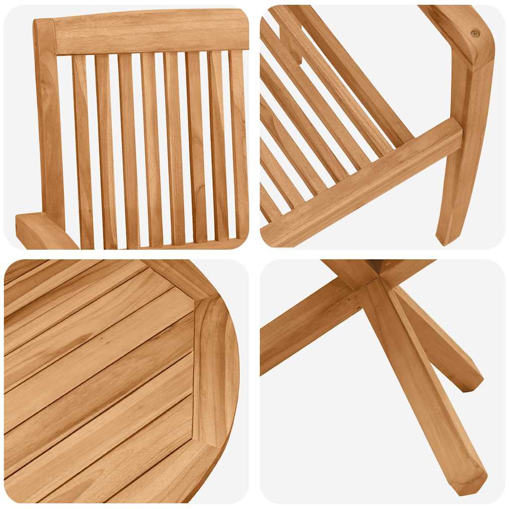 Vrtni set za objed 5 pcs Prirodna Čvrsto drvo akacije