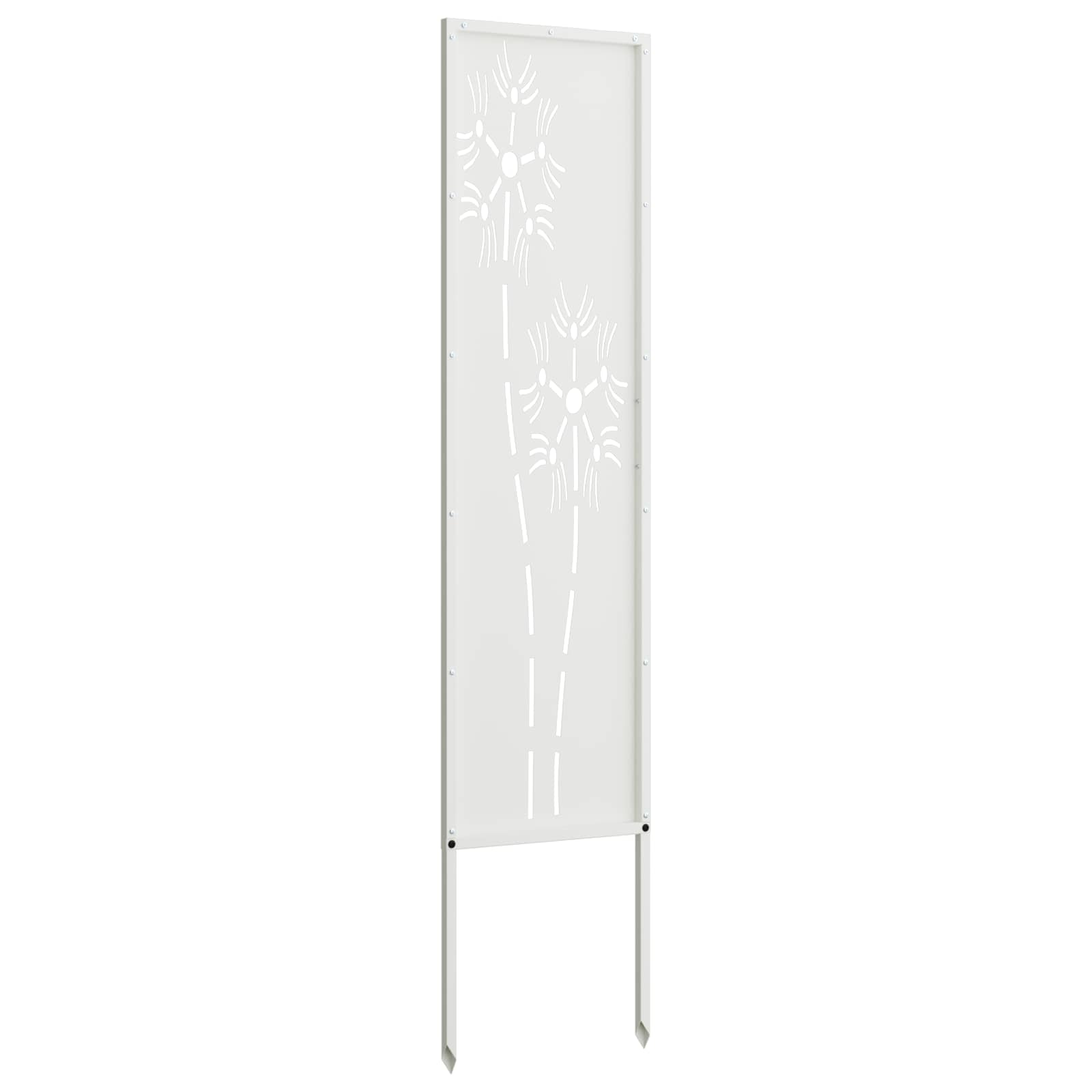 Privatnost u vrtu Bijelo 32 x 140 cm Hladno valjana čelična