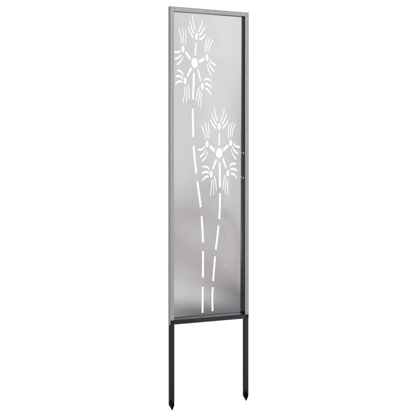 Privatnost u vrtu Srebrno 32 x 140 cm Nehrđajući čelik