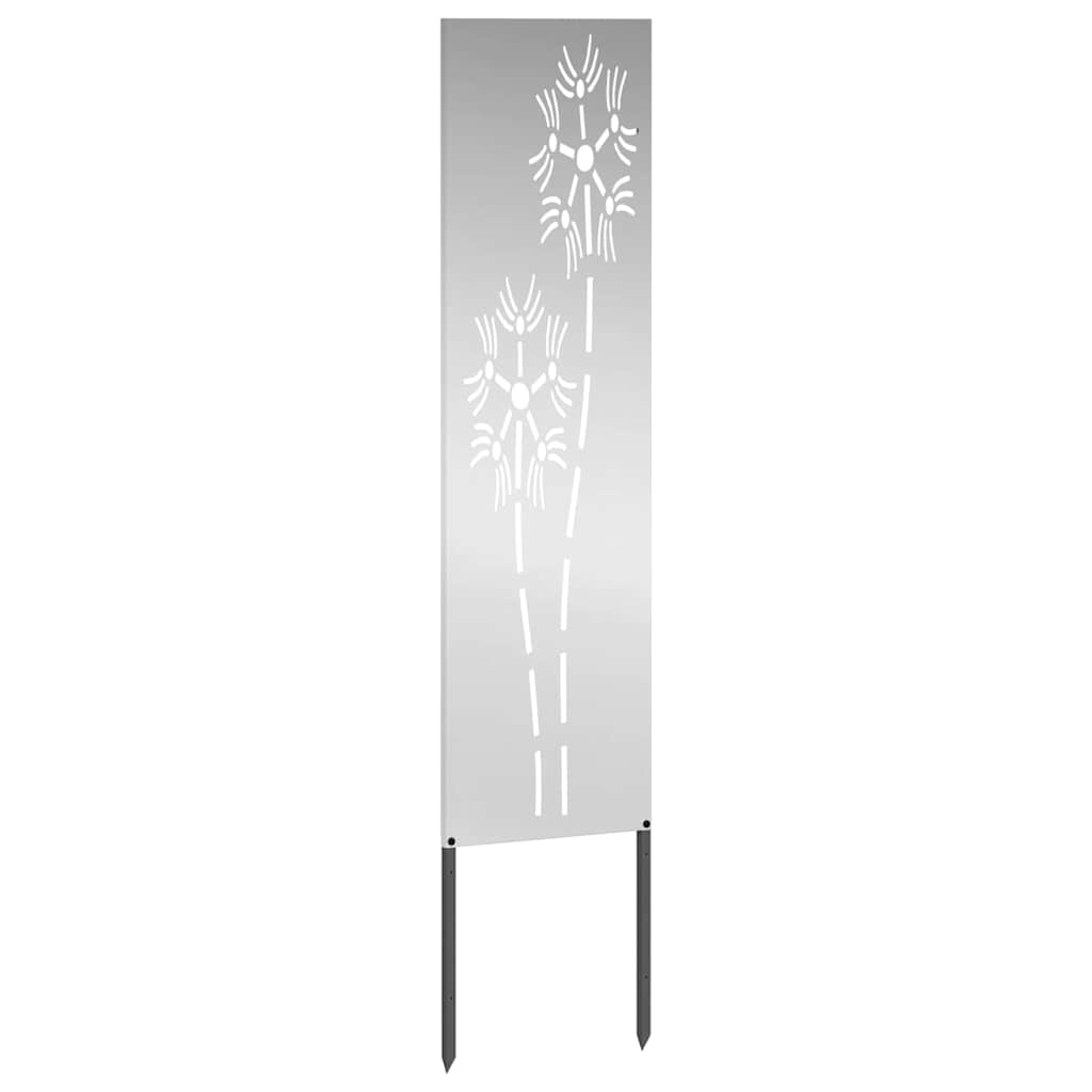Privatnost u vrtu Rezbarija Srebrno 32 x 140 cm Pocinčani čelik