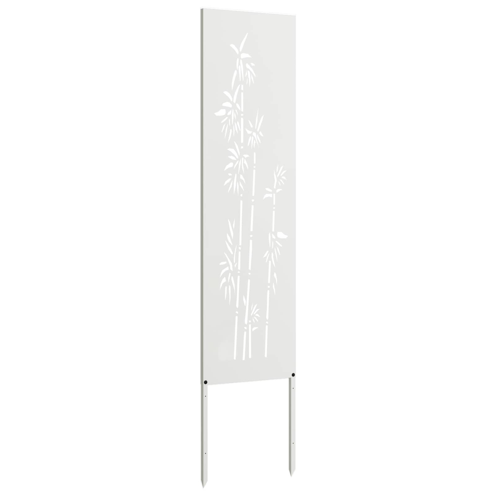 Privatnost u vrtu Bijelo 32 x 140 cm Hladno valjana čelična