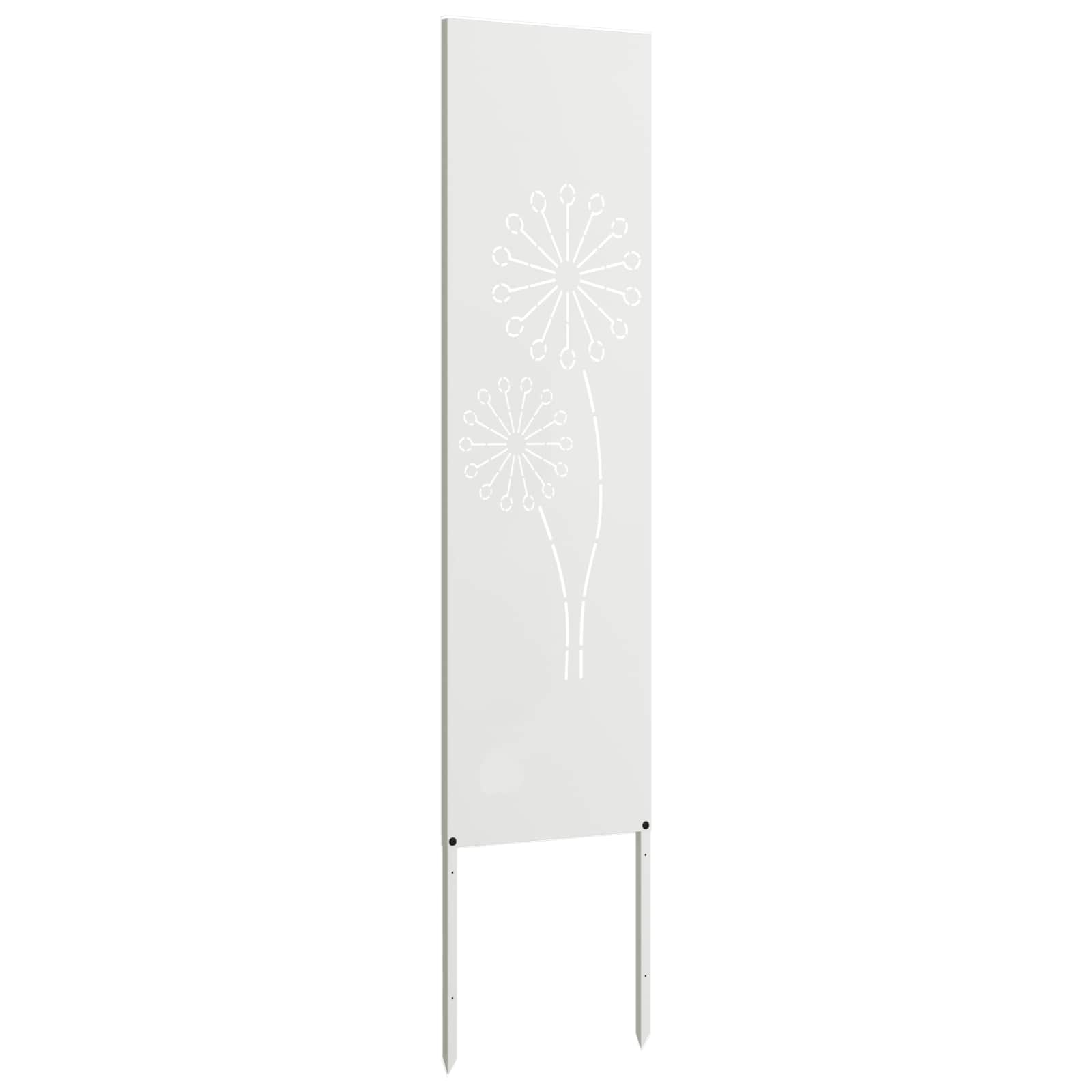Privatnost u vrtu Bijelo 32 x 140 cm Hladno valjana čelična