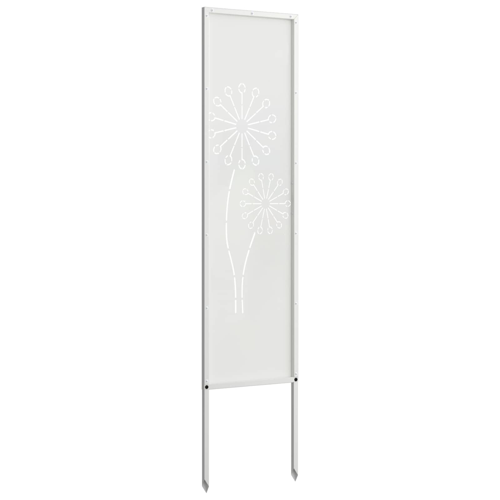 Privatnost u vrtu Bijelo 32 x 140 cm Hladno valjana čelična