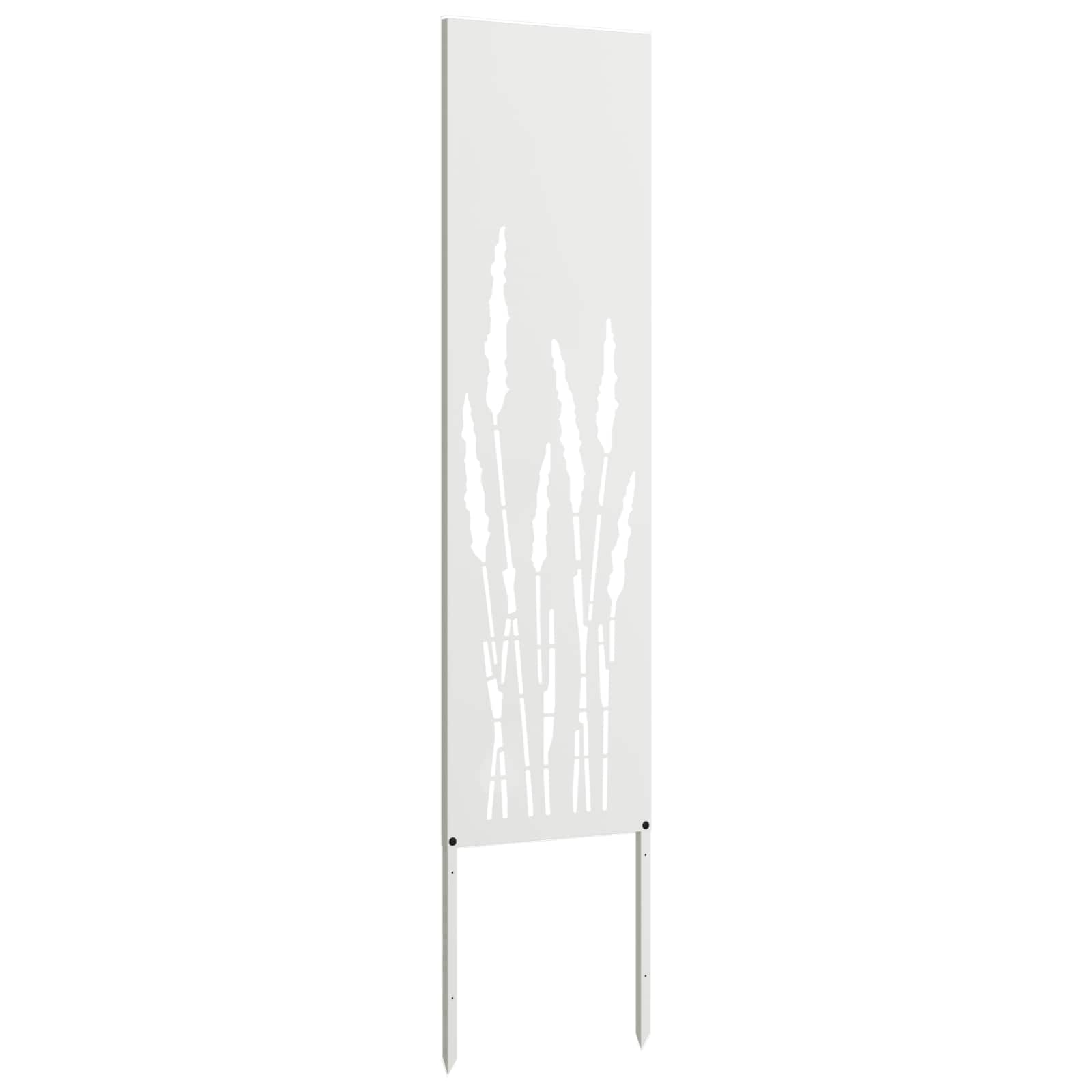 Privatnost u vrtu Bijelo 32 x 140 cm Hladno valjana čelična