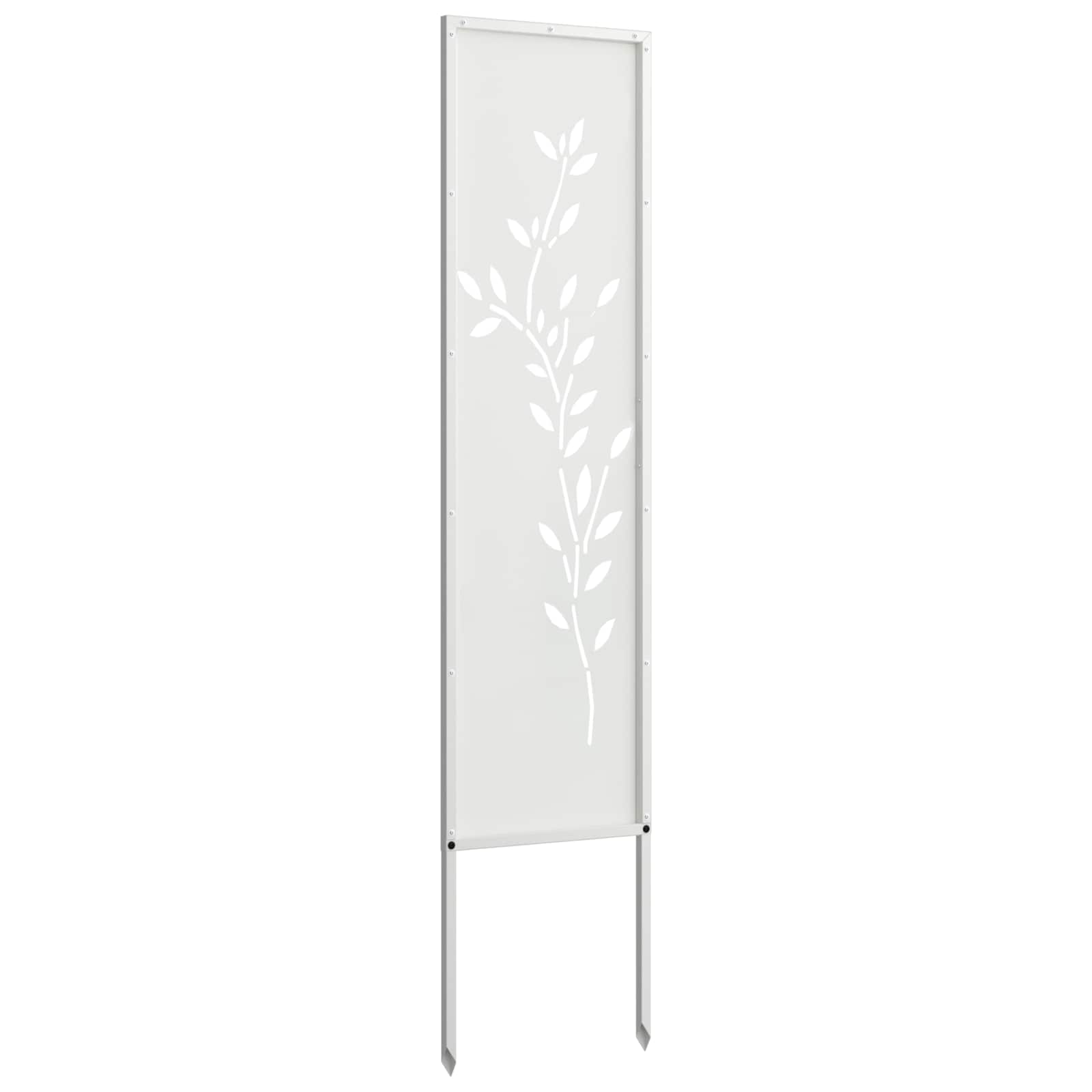 Privatnost u vrtu Bijelo 32 x 140 cm Hladno valjana čelična