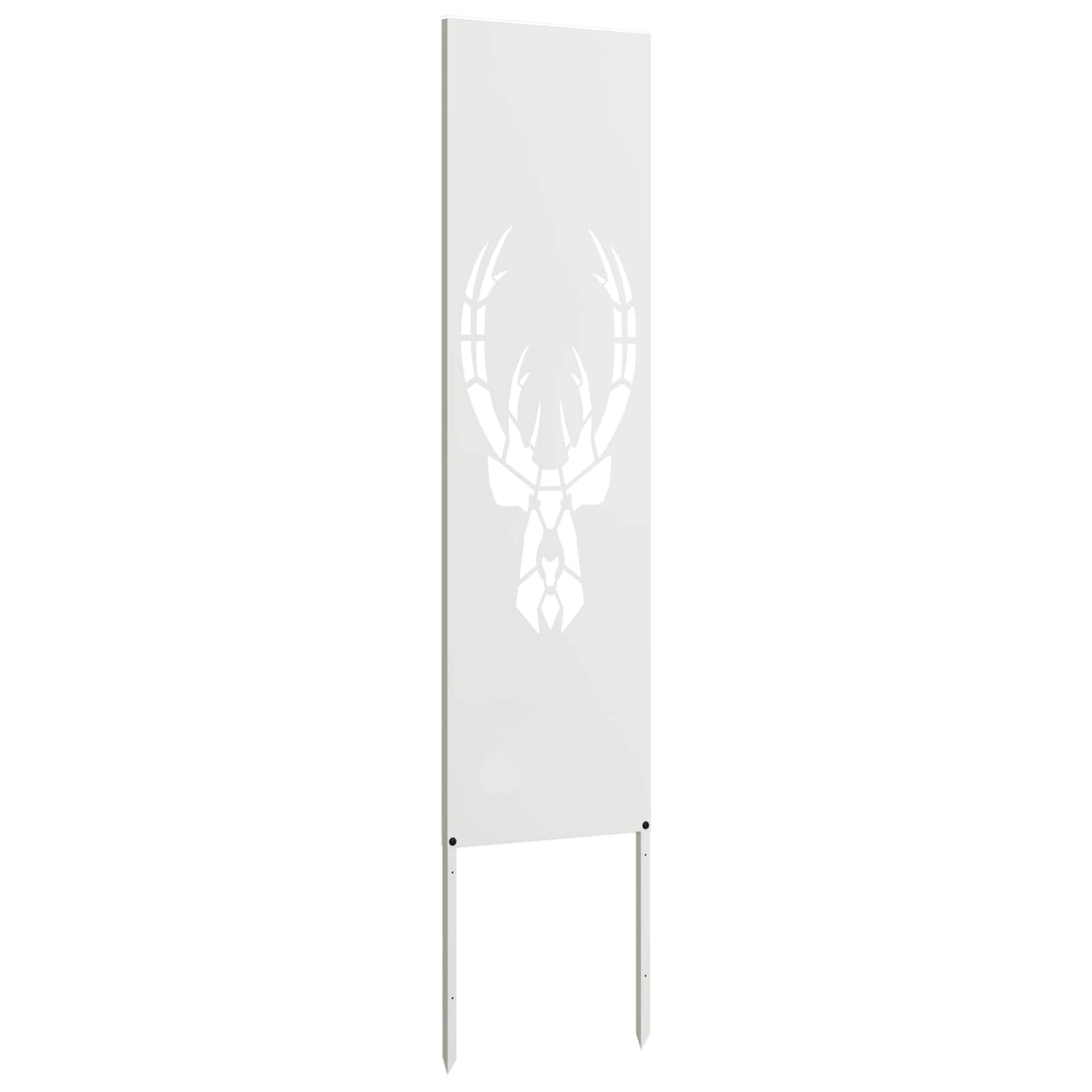 Privatnost u vrtu Bijelo 32 x 140 cm Hladno valjana čelična