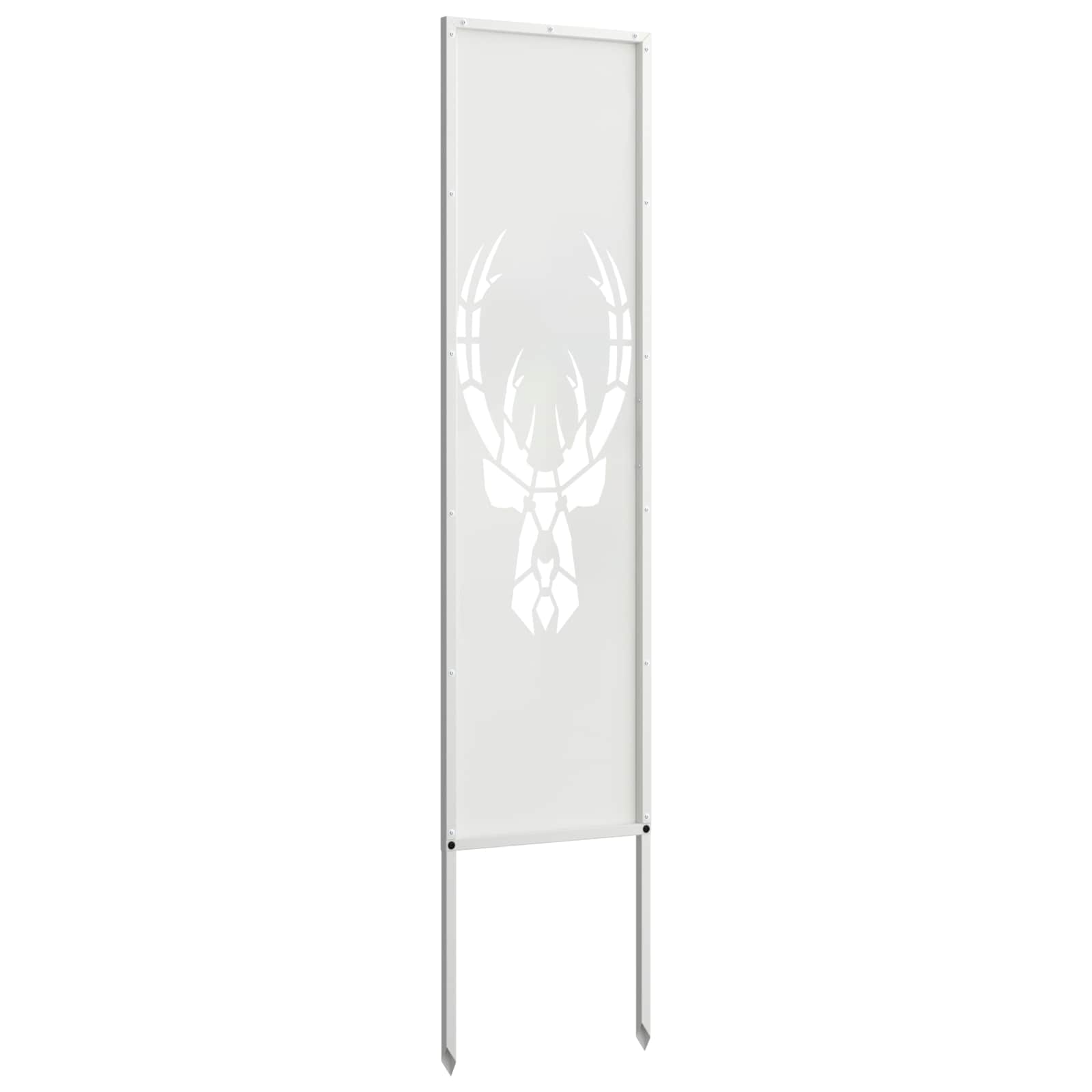 Privatnost u vrtu Bijelo 32 x 140 cm Hladno valjana čelična