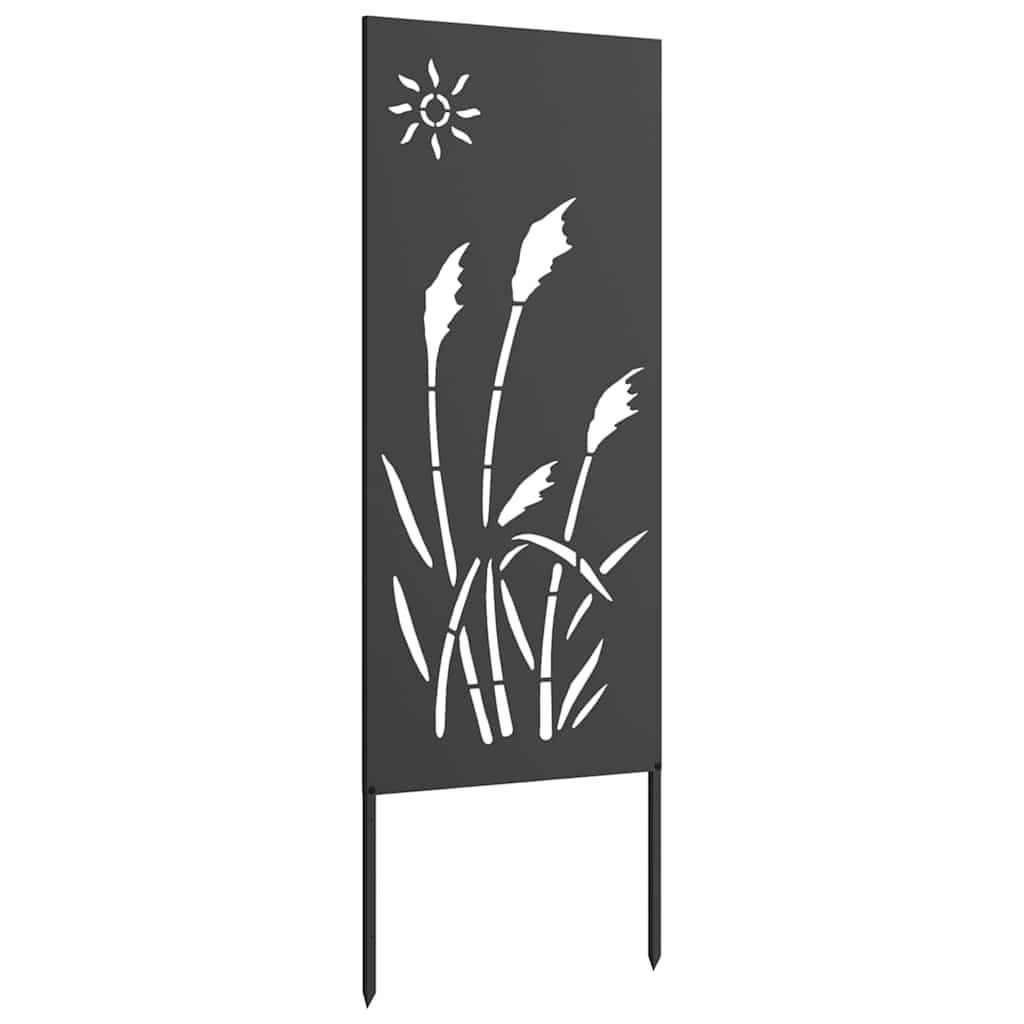 Privatnost u vrtu Crna 50 x 140 cm Hladno valjana čelična