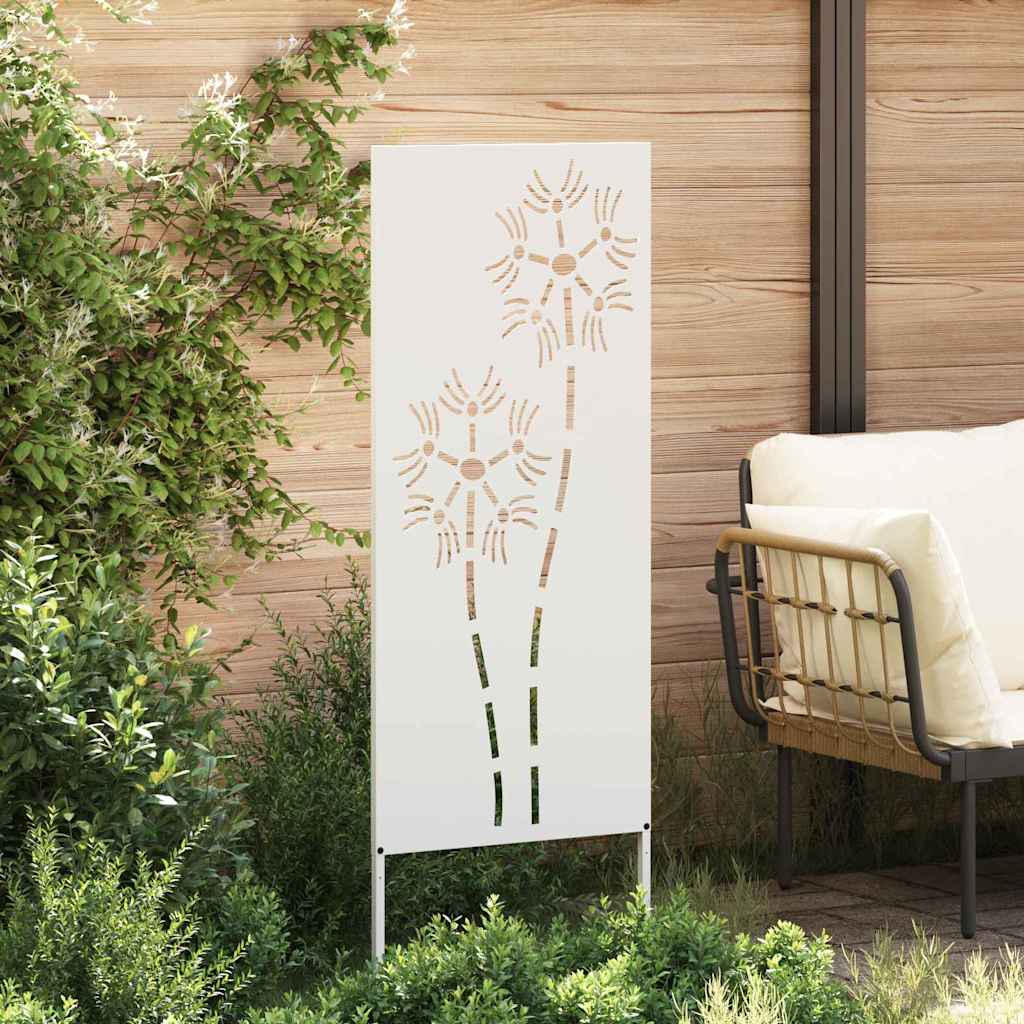 Privatnost u vrtu Bijelo 50 x 140 cm Hladno valjana čelična